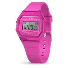  ICE digit retro Small – Ψηφιακό Ρολόι Neon Pink με Διάφανη Κάσα 022887